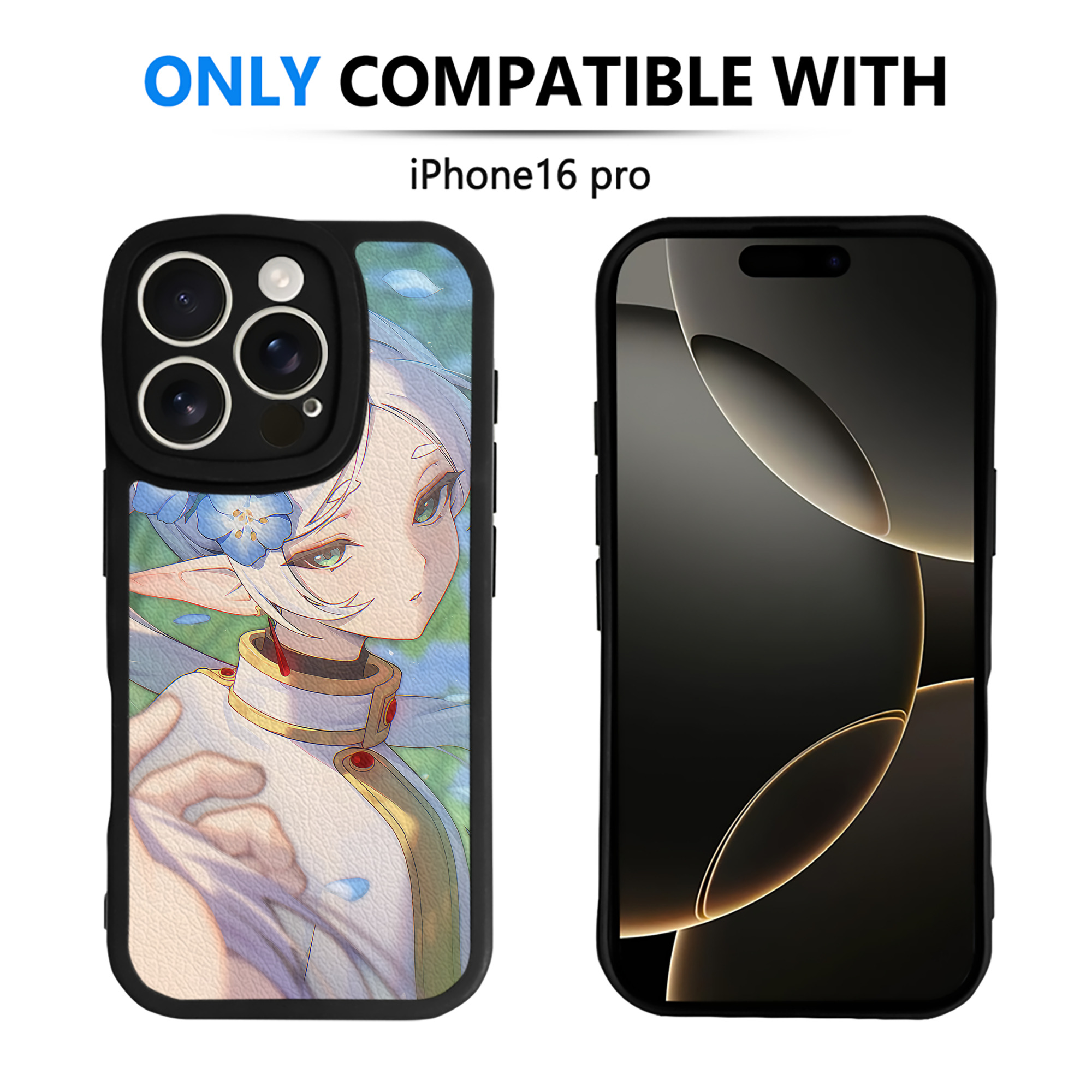 （画像用） 葬送のフリーレン Frieren 【iPhone 16シリーズ対応】シリコンスマホケース（レザー調） 材質：シリコン